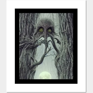 Oak Tree Face Posters and Art